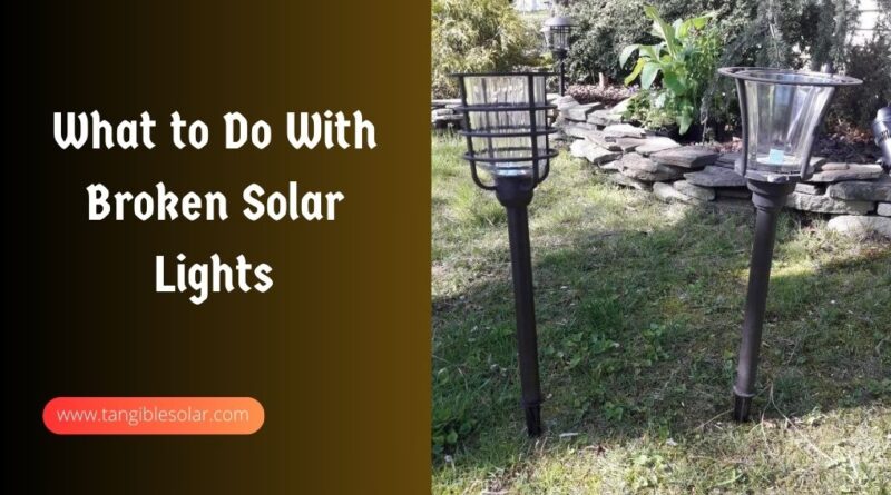 What to Do With Broken Solar Lights